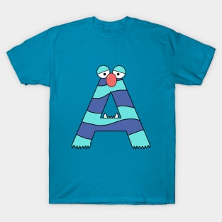 Initial A - Monster Letters T-Shirt